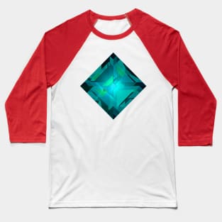 Turquoise Square Shape Gemstone Baseball T-Shirt